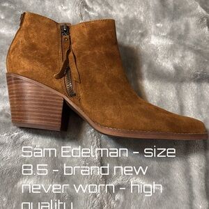 Sam Edelman Brown Suede Ankle Boots